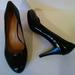 Nine West Shoes | Nine West Black Alligator -Print Heels-Sz 8m | Color: Black | Size: 8