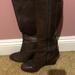 Nine West Shoes | Nine West Tall Brown Leather Wedge Boots | Color: Brown | Size: 9