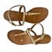 Coach Shoes | Coach Natasha Slingback Gold Studded Wedge Sandals | Color: Brown/Gold | Size: 10