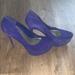 Jessica Simpson Shoes | Jessica Simpson Blue Suede Platforms 7.5 | Color: Blue | Size: 7.5