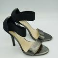 Michael Kors Shoes | Michael Kors High Heel Metallic Black Stretch Band | Color: Black/Silver | Size: 9