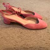 J. Crew Shoes | J.Crew Ankle-Wrap Pumps In Suede Size 6,5m Pink | Color: Pink | Size: 6.5