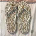 Michael Kors Shoes | Flip Flops | Color: Gold/White | Size: 10