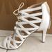 Nine West Shoes | Brand New Never Worn White Cage Heels. | Color: White | Size: 7.5