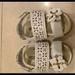 Michael Kors Shoes | Micheal Kors Girls Sandals | Color: Gold/White | Size: 5bb