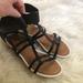 Coach Shoes | Coach Gladiator Style Leather Sandals | Color: Black/Tan | Size: 8