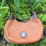 Dooney & Bourke Bags | Dooney And Burke Brown Leather Pocket Book | Color: Brown/Tan | Size: 10 By 6-8 Inches, 2 Inches Deep