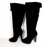 Jessica Simpson Shoes | Jessica Simpson Tulip Cuffed Knee High Boots Sz 8b | Color: Black | Size: 8