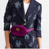 Gucci Bags | Gucci Marmont Matelass Gg Quilted Velvet Belt Bag | Color: Pink/Purple | Size: 7 L X 4.5 H X 2 W