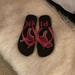 Victoria's Secret Shoes | Flip Flops | Color: Black/Pink | Size: 8
