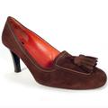 Coach Shoes | Coach Lisette Suede Loafer Heels | Color: Brown | Size: 8.5