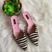 Kate Spade Shoes | Kate Spade Ny | Pointed Toe Black/Cream Stripes | Color: Black/Cream | Size: 7.5