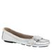 J. Crew Shoes | J Crew Lizzie Driving Moccasins In Silver | Color: Silver | Size: 8