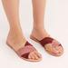 Free People Shoes | Free People Rio Vista Rose Suede Slide Sandals | Color: Pink/Tan | Size: 38eu