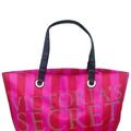 Victoria's Secret Bags | Le | Victoria’s Secret Pink/Red Striped Bling Bag | Color: Pink/Red | Size: Os