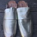 Free People Shoes | Free People At Ease Loafer Mule Gold Leather | Color: Gold | Size: 10.5