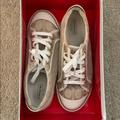 Coach Shoes | Coach Light Khaki And White Barrett Sneakers | Color: Tan/White | Size: 7.5