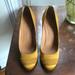 J. Crew Shoes | J.Crew Gold Satin 4” Heels: Sz 8.5 | Color: Gold | Size: 8.5