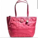 Coach Bags | Coach Nylon Tote | Color: Pink | Size: Os