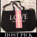 Pink Victoria's Secret Bags | Host Picknwt Victoria’s Secret Canvas Tote | Color: Black/Pink | Size: Os