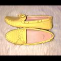 J. Crew Shoes | J.Crew Croc Embossed Leather Driving Moccasin-8 | Color: Yellow | Size: 8