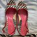 Kate Spade Shoes | Kate Spade Kitten Heel Sling Backs, Size 8.5 | Color: Black/Cream/Gold/Red | Size: 8.5