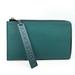 Burberry Bags | Green Pebbled Leather Zip Pouch Bag Clutch | Color: Green/Silver | Size: Os