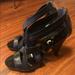 Michael Kors Shoes | Last Chancemichael Kors Strappy Mklogo Chunky Heel Sz 8.5 | Color: Black | Size: 8.5