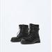 Zara Shoes | Leather Ankle Boots Firm Price. Real Leather | Color: Black | Size: 8