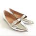 J. Crew Shoes | J. Crew Silver Metallic Flats Pointed Toe Size 5 | Color: Silver | Size: 5