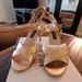 Nine West Shoes | Nine West Rose Gold Metallic Heels, New With Box | Color: Gold | Size: 6