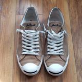 Converse Shoes | Converse Jack Purcell Cognac Leather Sneaker | Color: Cream/Tan | Size: 8