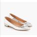 J. Crew Shoes | J. Crew Pointy Toe Silver Mirror Flats Shoes 6.5 | Color: Silver | Size: 6.5