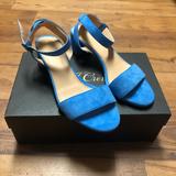 J. Crew Shoes | J.Crew Lottie Suede Sandals In Vivid Waterfall | Color: Blue | Size: 7.5