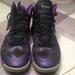 Nike Shoes | Nike Hyperfuse 2012 Basketball Sneakers 7y/ 8.5w | Color: Black/Purple | Size: 7y