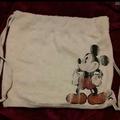 Disney Bags | Disney Cinch Sack With Outer Pockets | Color: Black/Cream | Size: Os