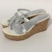 Kate Spade Shoes | Kate Spade Bali Strappy Wedge Sandals | Color: Silver | Size: 8