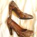 Jessica Simpson Shoes | Jessica Simpson Snakeskin Print Pumps Sz 7.5 | Color: Black/Brown | Size: 7.5