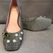 J. Crew Shoes | J. Crew Celia Plaid Jeweled Glitter Square Pump | Color: Silver | Size: 8
