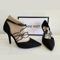 Nine West Shoes | Casual Strap Stiletto Point-Toe, Black, Size 9 | Color: Black | Size: 9