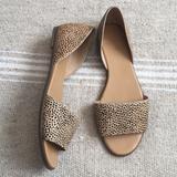 J. Crew Shoes | J. Crew Morgan Calf Hair Peep Toe Slip On Flats 9 | Color: Black/Cream | Size: 9