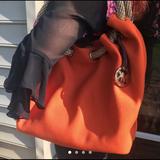 Michael Kors Bags | Michael Kors Orange Marina Large Shoulder Tote | Color: Orange/Tan | Size: Os