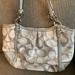 Coach Bags | Coach Signature Canvas Shoulder Bag | Gray/Silver | Color: Gray/Silver | Size: Os