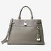 Michael Kors Bags | Michael Kors Gramercy Gray Leather Purse Bag | Color: Gray/Silver | Size: Os