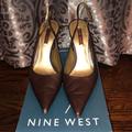 Nine West Shoes | Dark Brown Slingback Pumps | Color: Brown | Size: 7.5