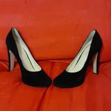 Nine West Shoes | Nice Suede Black Nine West Heels | Color: Black | Size: 8