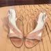 Coach Shoes | Coach Sandal High Heels Beige Size 8 Made In Italy | Color: Tan | Size: 8