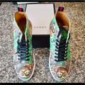Gucci Shoes | Gucci Sneakers | Color: Gold/Green | Size: 10
