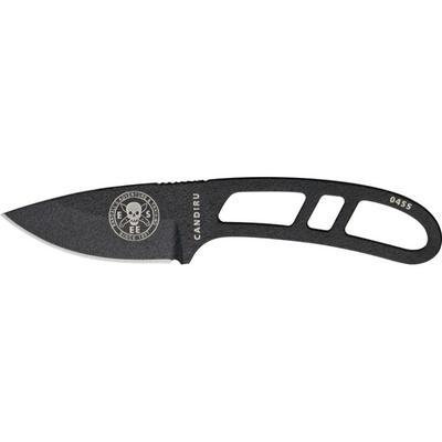 Esee Candiru Series Black Fixed Blade Knife 2in Black Carbon/Powder Coat Stainless Skeletonized Handle ESCANB