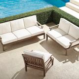 Cassara 3-pc. Sofa Set in Weathered Finish - Snow with Logic Bone Piping, Snow with Logic Bone Piping - Frontgate